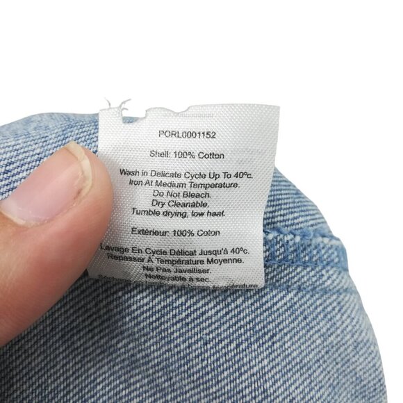 Rixo Azalea Smocked Denim Puff Sleeve Ruffle Mini Dress Size XS US 4 Prairie - Picture 13 of 13